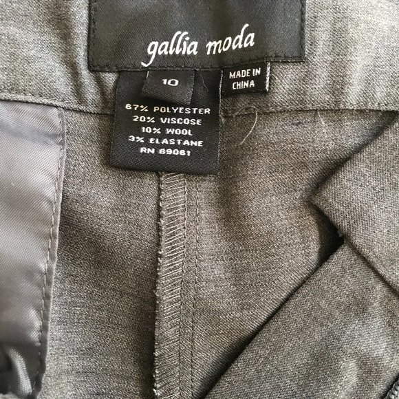 ⏰Slacks by Gallia Moda | Charcoal Gray | Size 10 - Picture 6 of 8